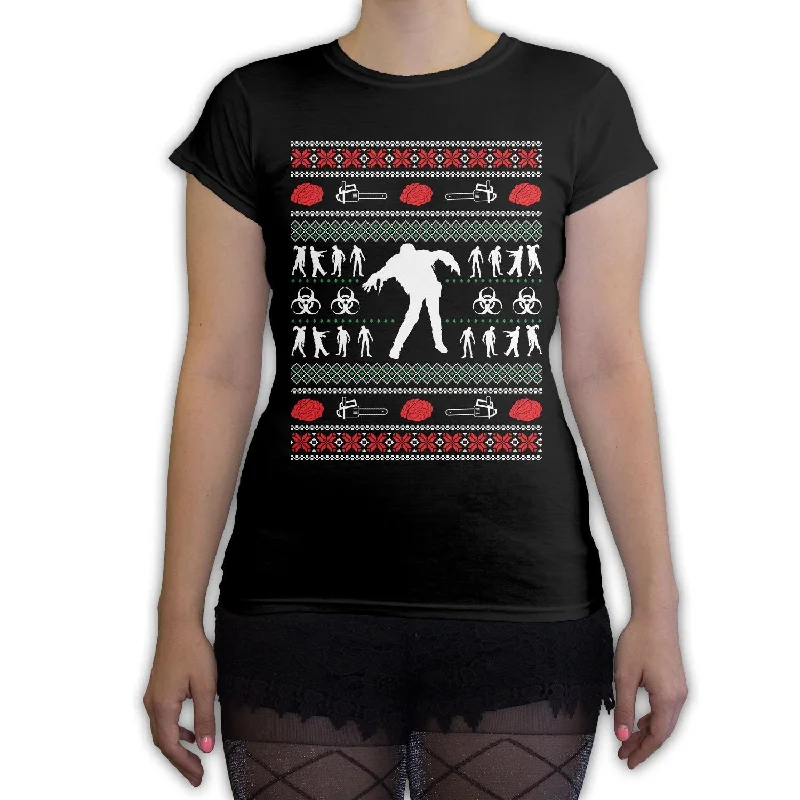 Function - Zombie Ugly Christmas Sweater Women's Fashion T Shirt Collared Crew Neck Turtle Neck Function - Zombie Ugly Christmas Sweater Women's Fashion T Shirt Collared Crew Neck Turtle Neck