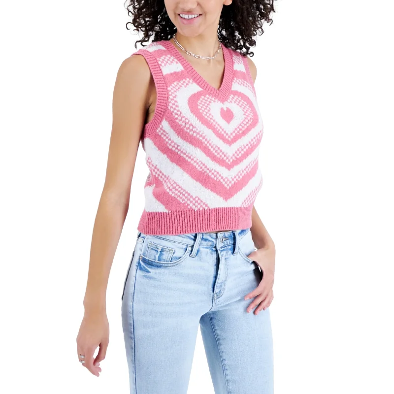 ALMOST FAMOUS - Printed Sweater Vest Layered Multi-layer Single Layer