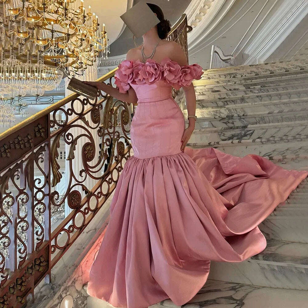 Arabic Pink Mermaid Satin Strapless Luxury Dubai Beaded Evening Dresses Gowns 2024 For Women Wedding Party BLA72250 Serene Hill Arabic Pink Mermaid Satin Strapless Luxury Dubai Beaded Evening Dresses Gowns 2024 For Women Wedding Party BLA72250 Serene Hill