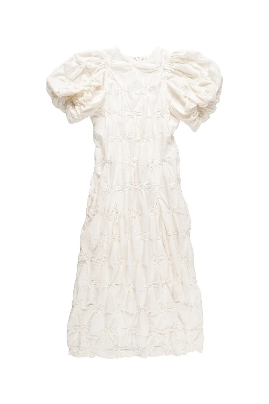 BELPER  EMBROIDERY LINEN DRESS