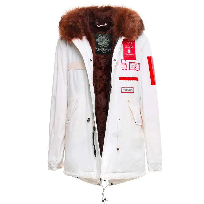Embroidery Cotton Canvas Parka Stone Old Ivory/hazel Lightweight Windproof Parka Coat Embroidery Cotton Canvas Parka Stone Old Ivory/hazel Lightweight Windproof Parka Coat