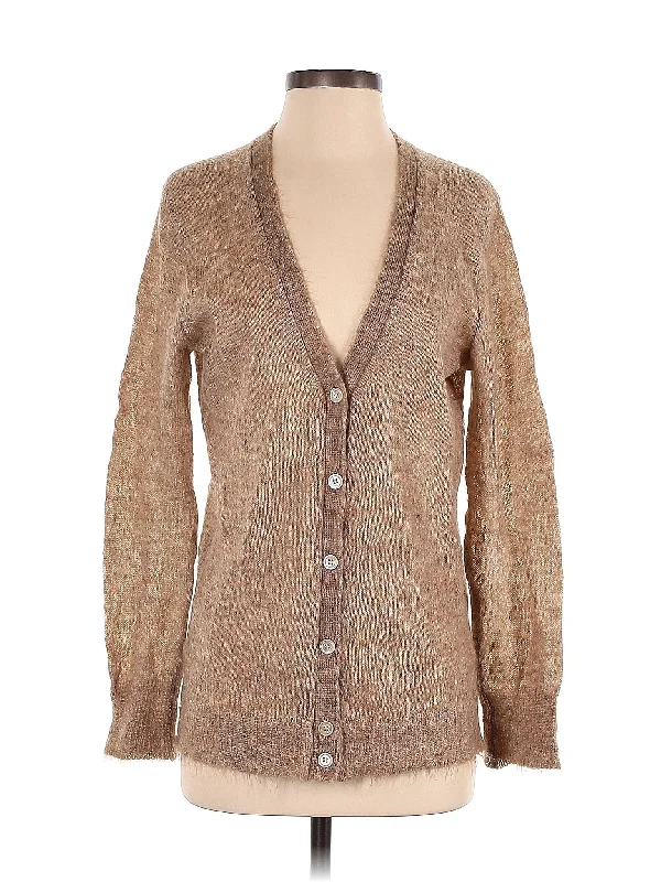Cardigan Solid Color Striped Floral Print