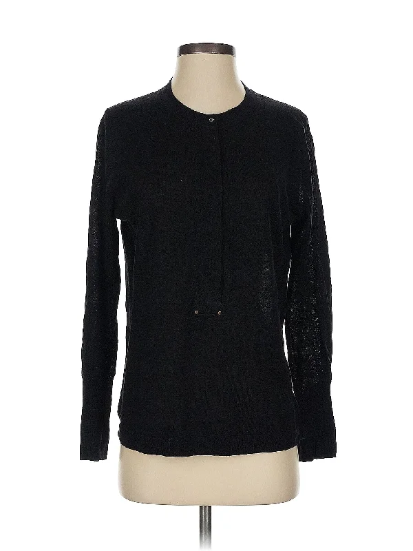 Wool Cardigan Notch Collar Peter Pan Collar Cowl Neck
