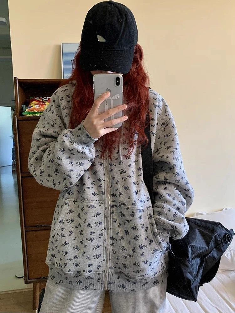 Advbridge Floral Zipper Hoodies Women Autumn Winter Sweatshirts New Thicken Cardigan Coat Korean Fashion Sudaderas De Mujeres Handmade Hand-knitted Hand-woven Advbridge Floral Zipper Hoodies Women Autumn Winter Sweatshirts New Thicken Cardigan Coat Korean Fashion Sudaderas De Mujeres Handmade Hand-knitted Hand-woven