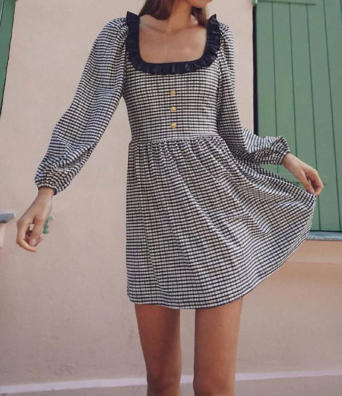Beatrice Ruffle Dress In Black