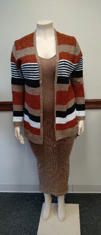 Multi Color Knit Cardigan Sweater Plus Sizes 1X-3X Cotton Fabric Linen Fabric Terry Fabric Multi Color Knit Cardigan Sweater Plus Sizes 1X-3X Cotton Fabric Linen Fabric Terry Fabric