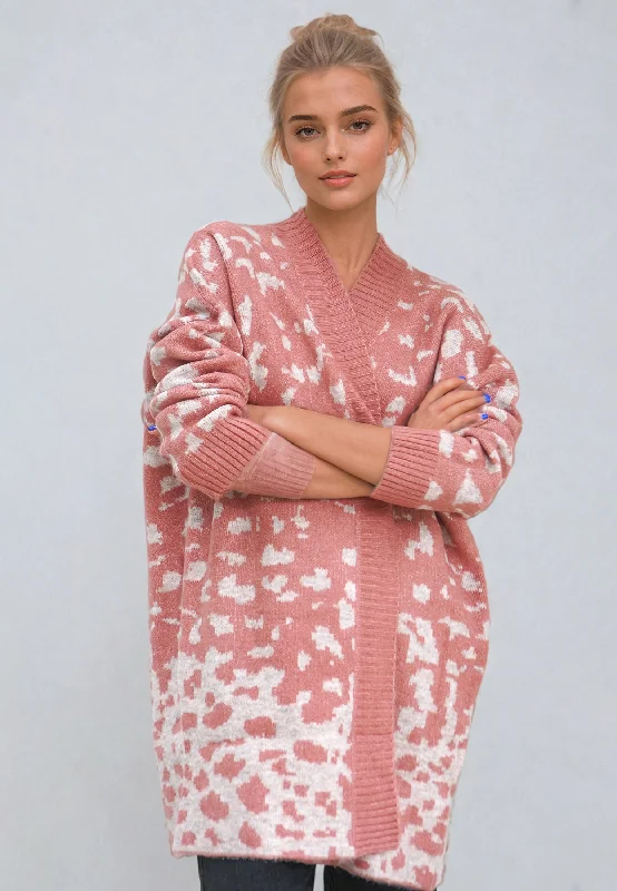 VITAL CARDIGAN PINK Button Cardigan Zip Cardigan Pullover Cardigan