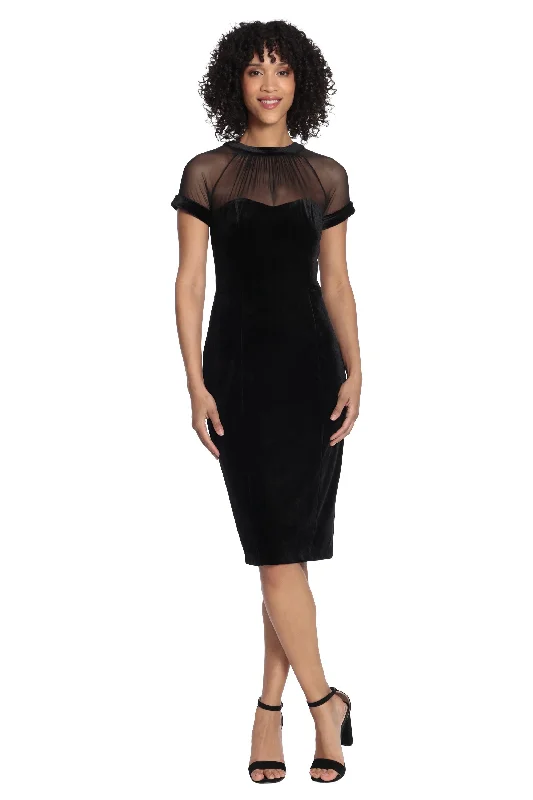 Black Velvet Illusion Dress