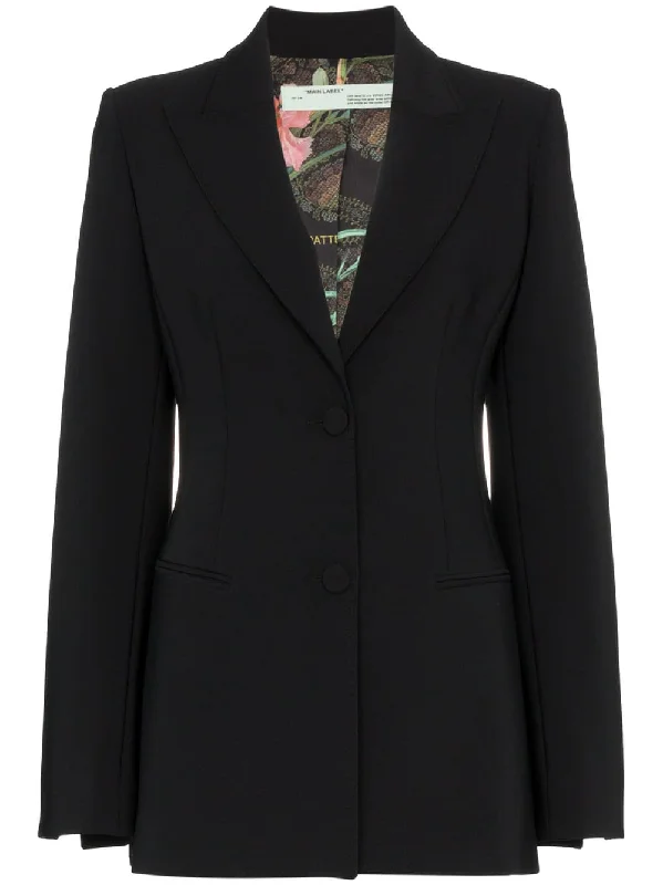 back logo blazer with cinched waist Women's Vintage Suit