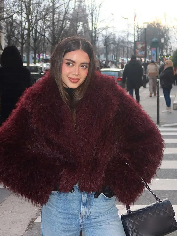 Advbridge Faux Fur Jacket Coat Women Warm Fluffy Loose Long Sleeve Lapel Female Cardigan 2024 Winter Solid Lady Street Outwear Stretchy Elastic Breathable Advbridge Faux Fur Jacket Coat Women Warm Fluffy Loose Long Sleeve Lapel Female Cardigan 2024 Winter Solid Lady Street Outwear Stretchy Elastic Breathable