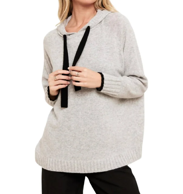 Bear Cardigan In Grey/black Wool Fabric Cashmere Fabric Tweed Fabric