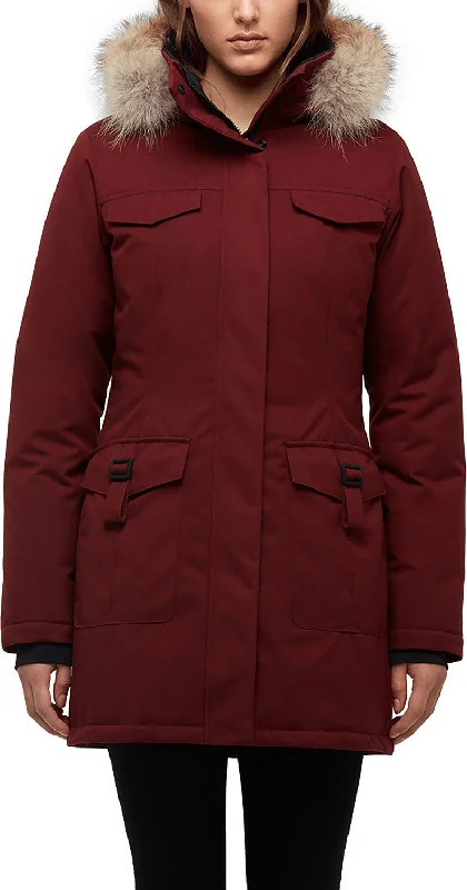 Elia Coyote Fur Down Parka - Women's|-|Parka en duvet avec fourrure de coyote Elia - Femme Cozy Drawstring Parka Jacket Elia Coyote Fur Down Parka - Women's|-|Parka en duvet avec fourrure de coyote Elia - Femme Cozy Drawstring Parka Jacket