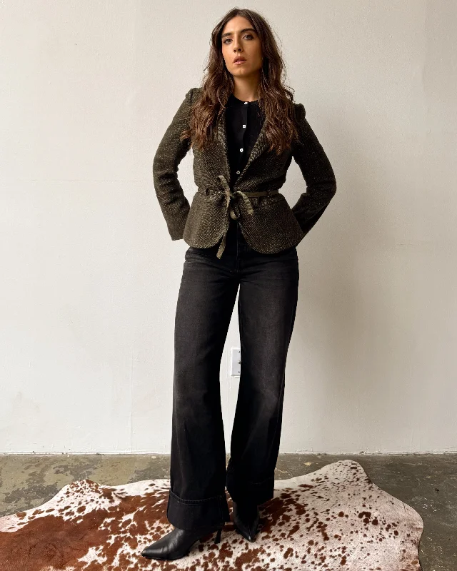 Banana Republic Green Tie-Waist Jacket- S Embroidered Jacket Appliqued Jacket Beaded Jacket Banana Republic Green Tie-Waist Jacket- S Embroidered Jacket Appliqued Jacket Beaded Jacket