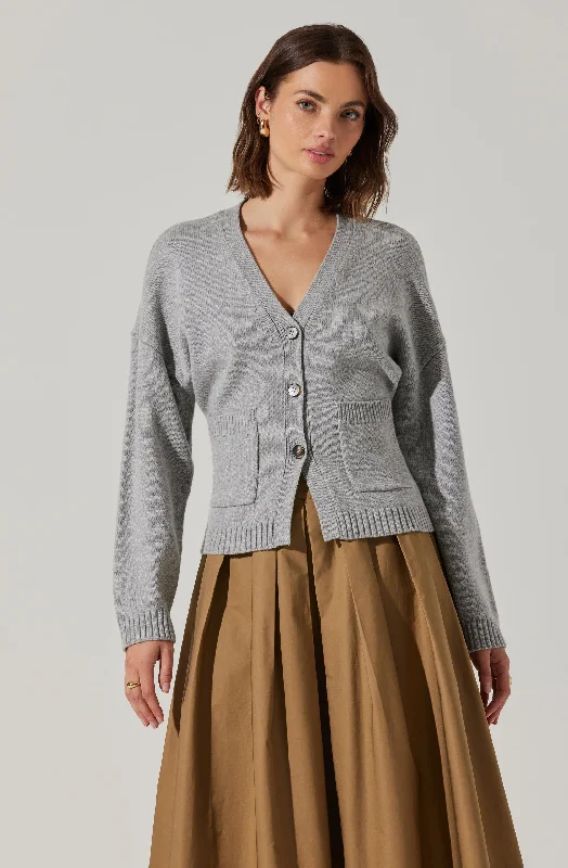 Saffi V-Neck Cardigan Slim Fit Regular Fit Oversized