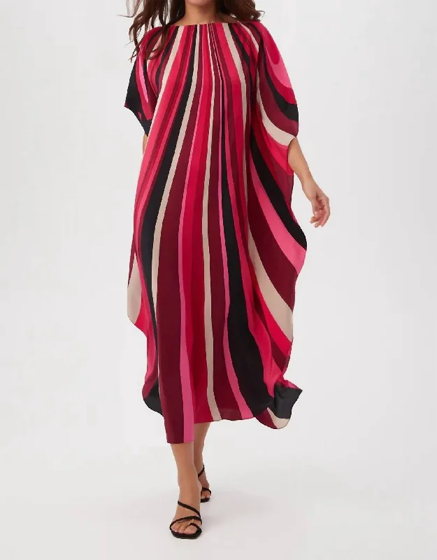 Jalani Maxi Caftan Dress In Fairy Fuchsia