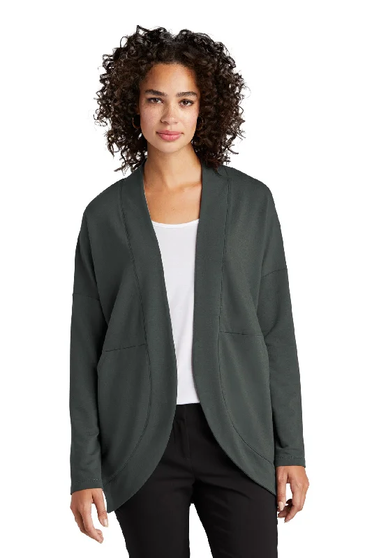 Mercer+Mettle Women's Stretch Open-Front Cardigan Ribbed Striped Patterned