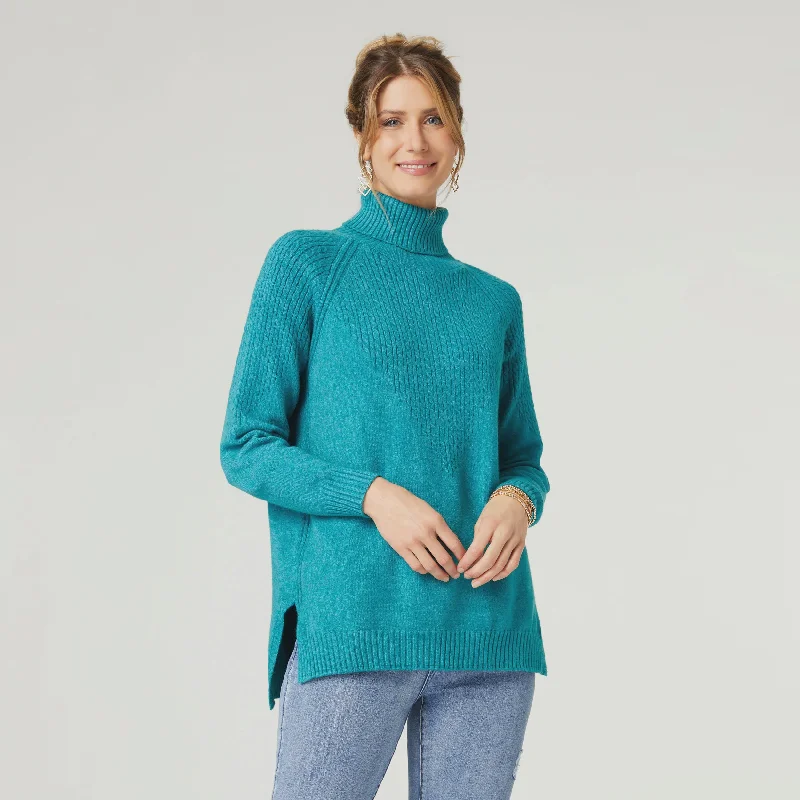 Dafne Cable Accent Sweater | Green Blue Slate Satin Fabric Silk Fabric Chiffon Fabric Dafne Cable Accent Sweater | Green Blue Slate Satin Fabric Silk Fabric Chiffon Fabric