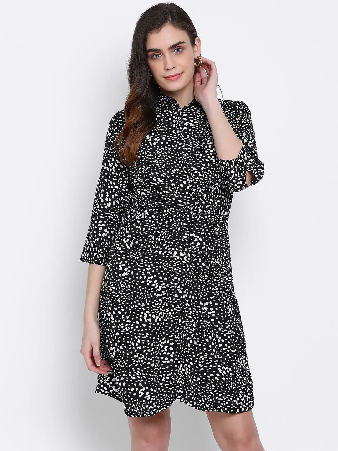 Graphic Telly On Stylized Women Dress