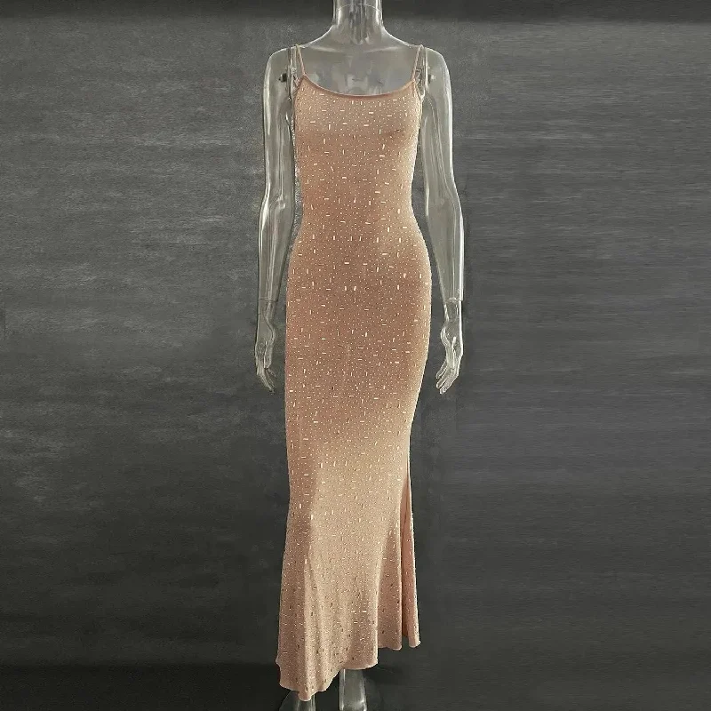 Light Diamond Charming Suspender Mermaid Dress Gown