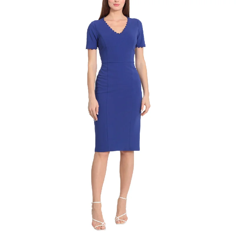 Short Sleeve Midi Sheath Dress