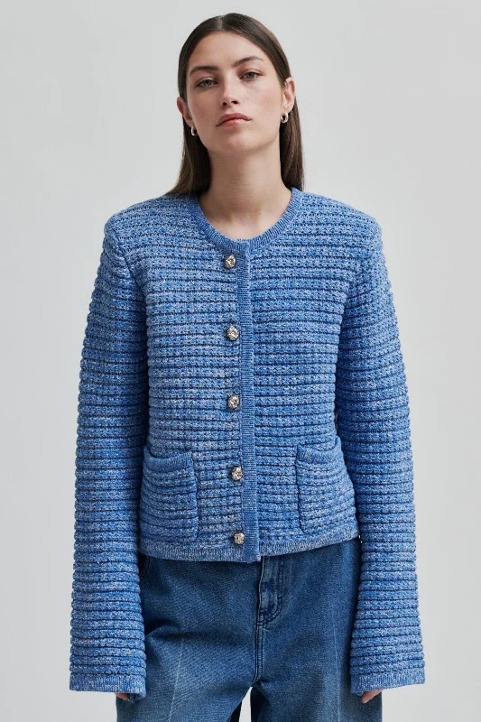Grenada cardigan - Grenada Sky Print Jacquard Patchwork
