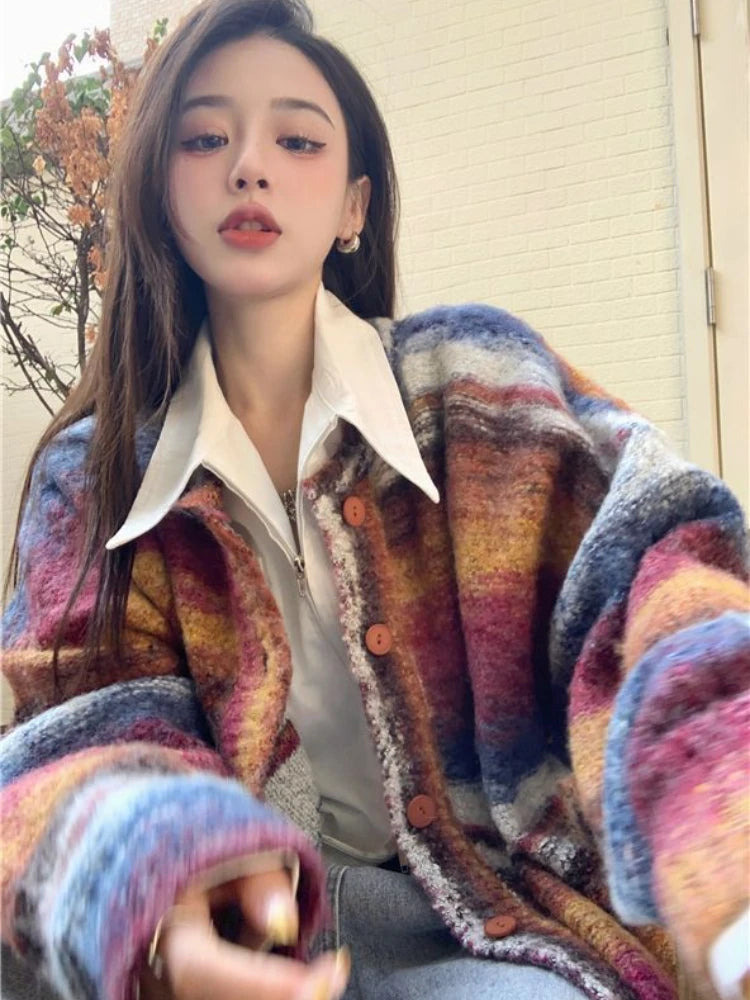 rainbow cardigan