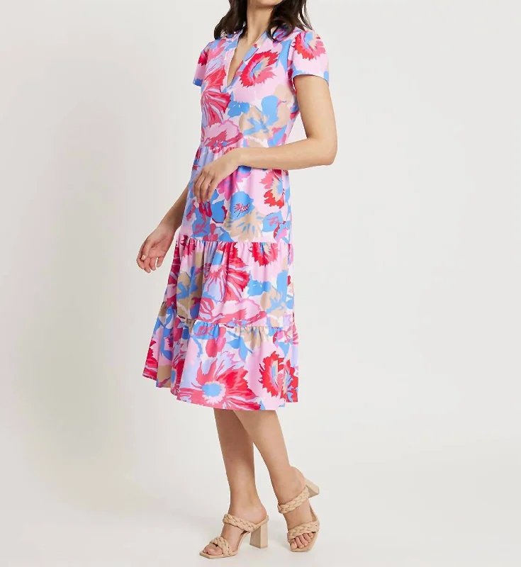 Libby Dress In Wildflower Periwinkle