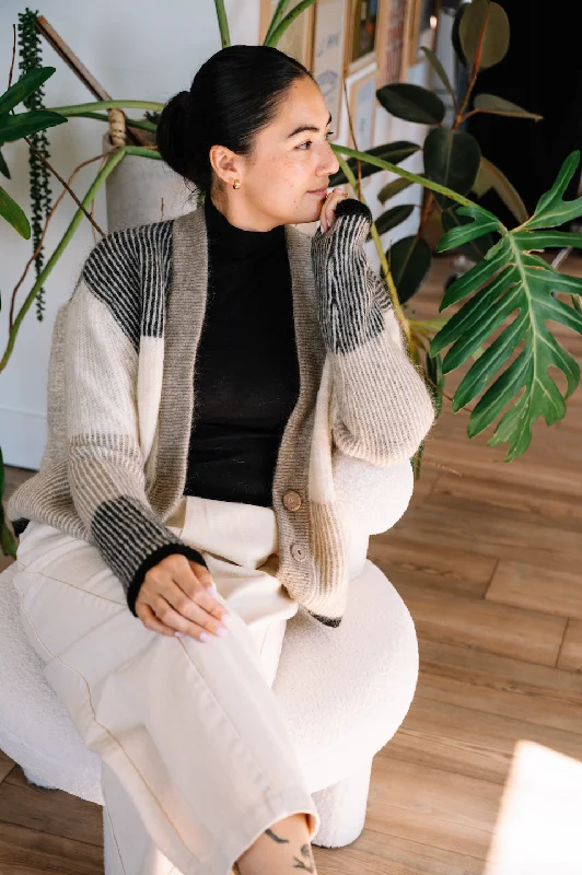 Timma Knit Cardigan Spandex Blend Rayon Blend Denim Blend
