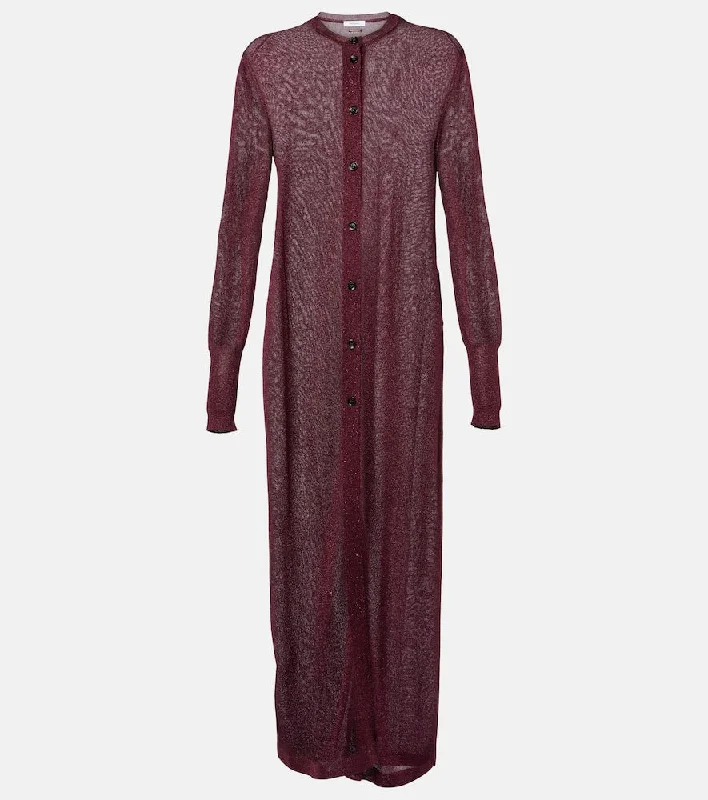 Ferragamo Lamé cardigan Houndstooth Herringbone Solid