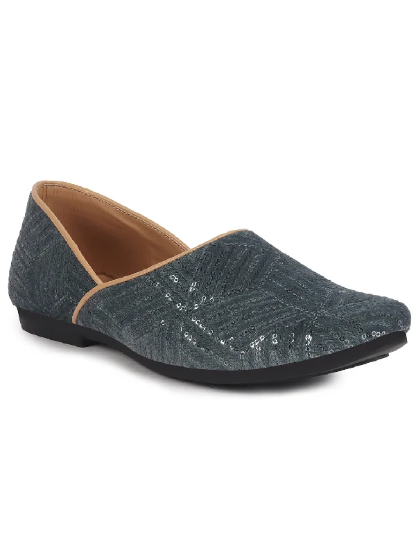 Men Blue Embroidery Sequin Ethnic Half Cut Slip On Juttis and Mojaris for Wedding|Traditional Sherwani Shoes|Slip-On For Nehru Jackets Insulated Jacket Fitted Jacket Loose Jacket Men Blue Embroidery Sequin Ethnic Half Cut Slip On Juttis and Mojaris for Wedding|Traditional Sherwani Shoes|Slip-On For Nehru Jackets Insulated Jacket Fitted Jacket Loose Jacket