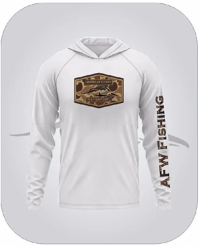Fishing Shirt with OSC Brown Logo Collared Crew Neck Turtle Neck