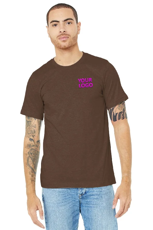 Bella Canvas Unisex Jersey T-Shirt, Heather Brown Cozy Warm Stylish