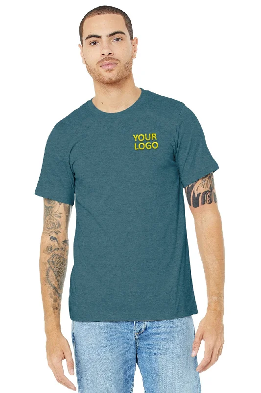 Bella Canvas Unisex Jersey T-Shirt, Slate V-Neck T-Shirt Long Sleeve Cotton