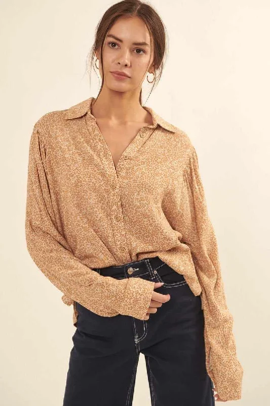 Collared Neckline Floral-print Shirt Ribbed Striped Patterned