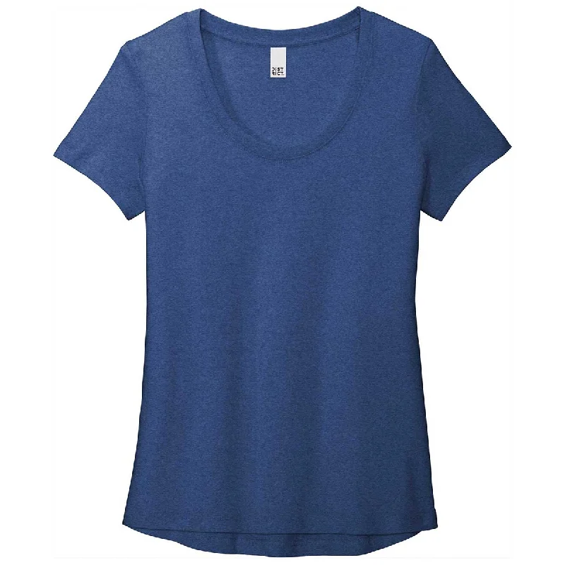 District Women's Heathered Deep Royal Flex Scoop Neck Tee Chenille Blend Fleece Blend Nylon Blend District Women's Heathered Deep Royal Flex Scoop Neck Tee Chenille Blend Fleece Blend Nylon Blend