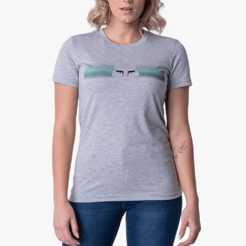 Fox Womens Absolute Short Sleeve Tee Grey Mel Fleece Nylon Spandex