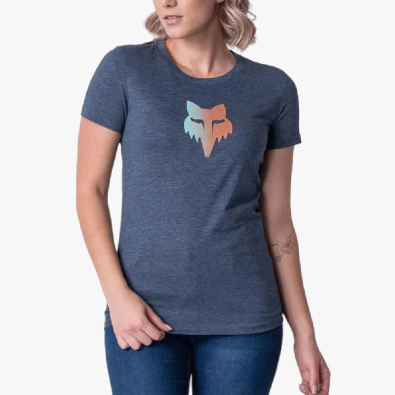 Fox Womens New Age Short Sleeve Tee Deep Cobalt Mel Cotton Fabric Linen Fabric Terry Fabric Fox Womens New Age Short Sleeve Tee Deep Cobalt Mel Cotton Fabric Linen Fabric Terry Fabric