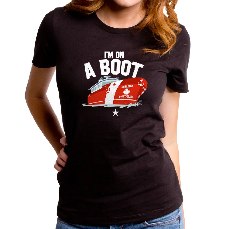 I'm on a Boot Women's T-Shirt Satin Fabric Silk Fabric Chiffon Fabric