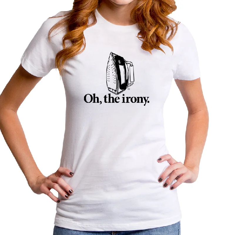 Oh the Irony Women's T-Shirt Thin T-Shirt Open Front Quick Dry