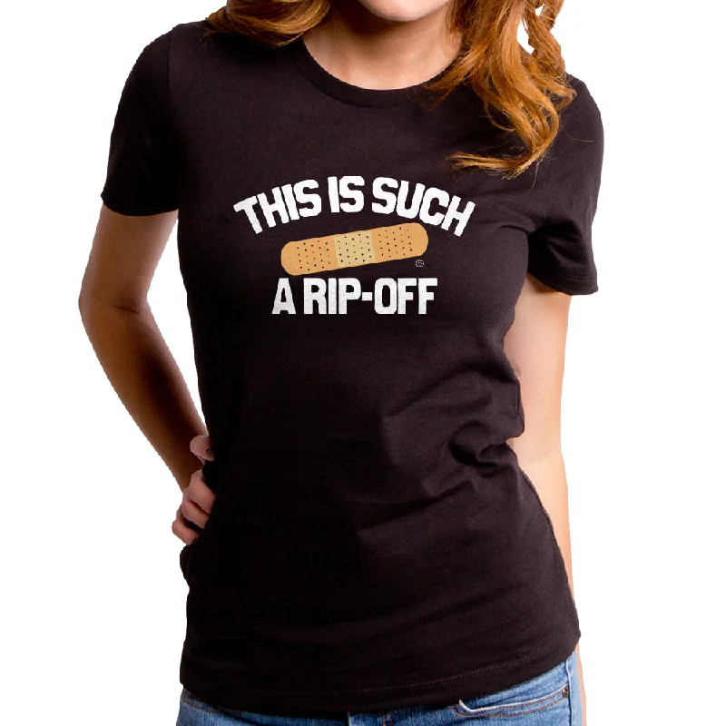 Such a Rip Off Women's T-Shirt Solid Color Striped Floral