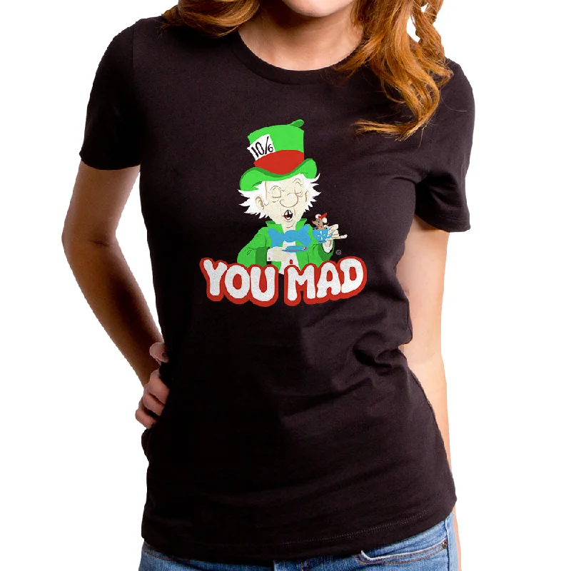 You Mad Women's T-Shirt Seamless Knitted Crochet