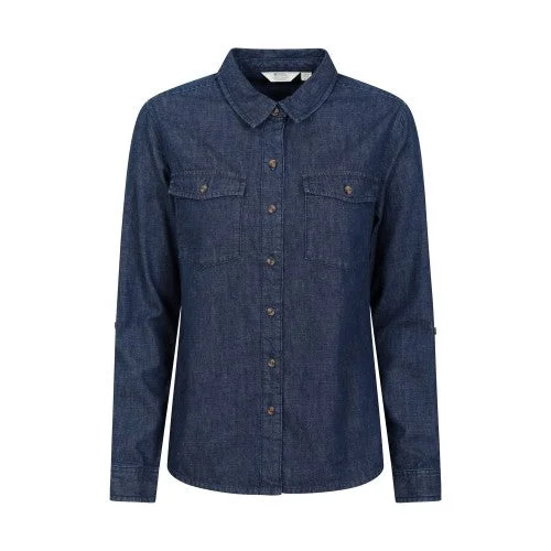 Mountain Warehouse Womens/Ladies Darla Denim Shirt Nylon Fabric Polyester Fabric Spandex Fabric