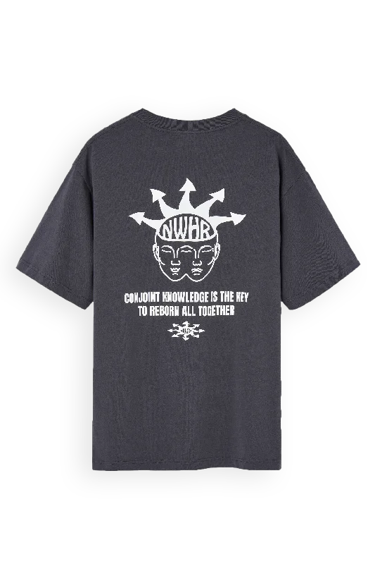 Knowledge T-Shirt Grey Satin Fabric Silk Fabric Chiffon Fabric