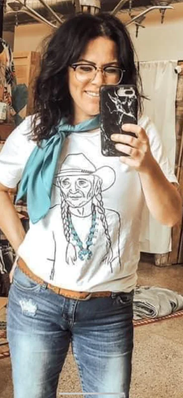 Original Hippie Willie Tee Ribbed Striped Patterned