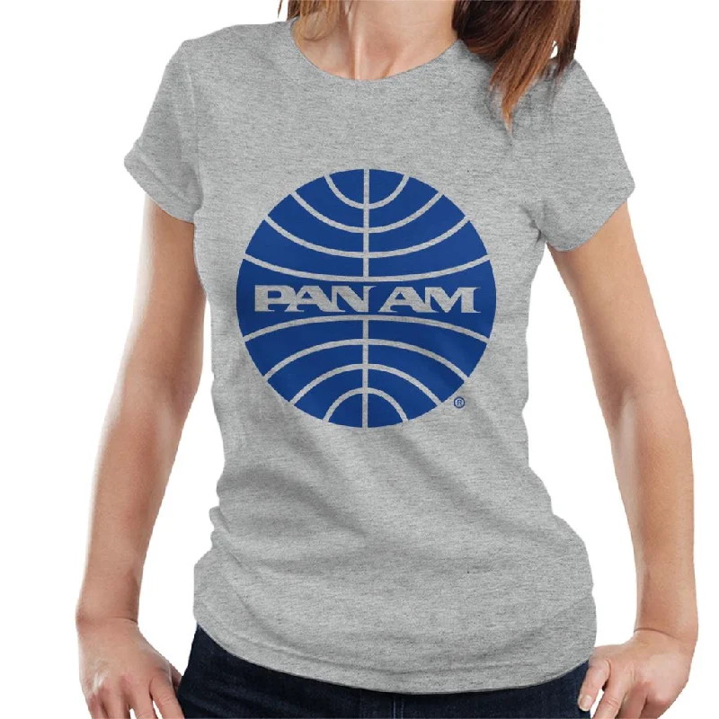 Pan Am Blue Outline Logo Women's T-Shirt Anti-Pilling Machine Wash Handmade