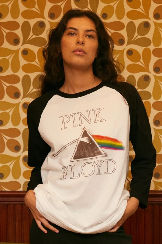 Pink Floyd Long Sleeve Baseball Tee Iron Safe Non-Iron Wrinkle Free
