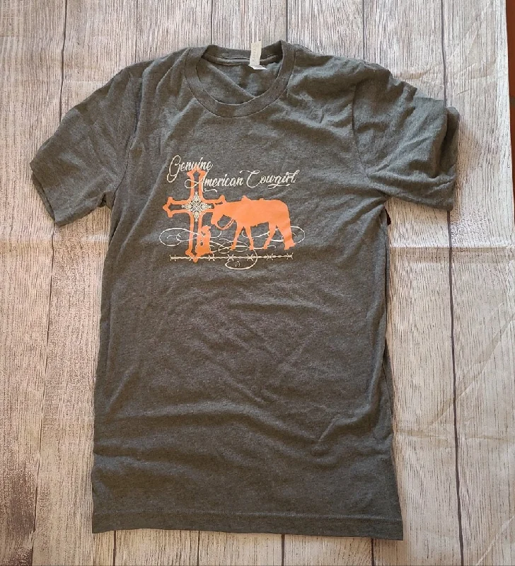 Praying Cowgirl Tee Ribbed T-Shirt High Neck Heavyweight