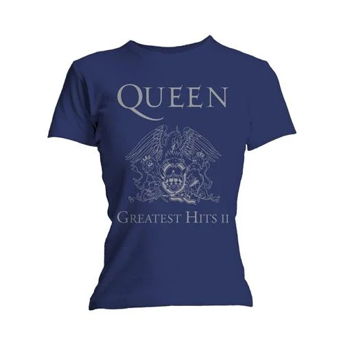 Queen Greatest Hits II  Ladies T-Shirt Spandex Blend Rayon Blend Denim Blend