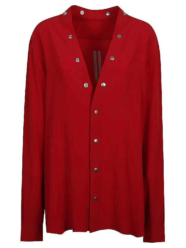 Rick Owens Shirts Red Modern Contemporary Chic