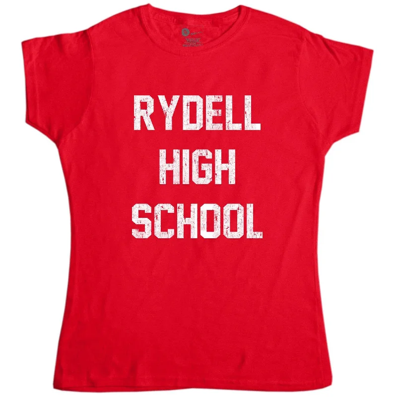 Rydell High Gym And Track Womens Fitted T-Shirt, Inspired By Grease Collared T-Shirt Boat Neck A-Line Rydell High Gym And Track Womens Fitted T-Shirt, Inspired By Grease Collared T-Shirt Boat Neck A-Line